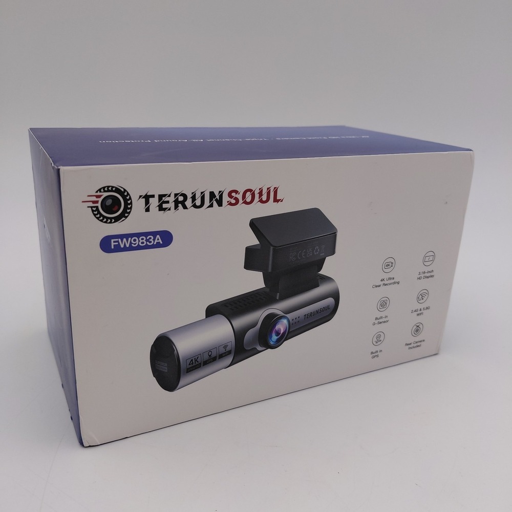 Terunsoul 4K+4K+1080P 3 Camera Dash Cam Front Rear with Cabin Built-in WiFi New